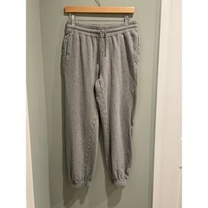 Quince Heather Gray  Sweatpants Joggers Elastic Waist Women's Small